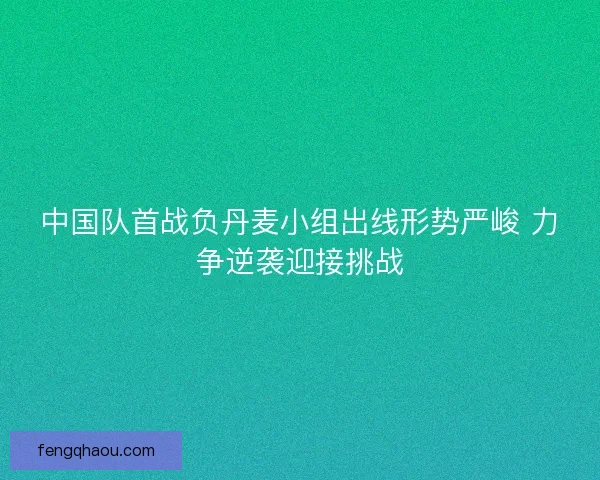 中国队首战负丹麦小组出线形势严峻 力争逆袭迎接挑战 中国队首战负丹麦小组出线形势严峻 力争逆袭迎接挑战